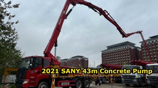 2021 SANY 43m betonboompomp te koop - origineel SANY-chassis - beste prijs