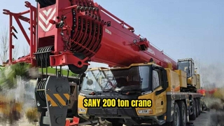 2025 SANY 200 ton vrachtwagenkraan SYM5602JQZ200C8 gebruikte lage uren te koop